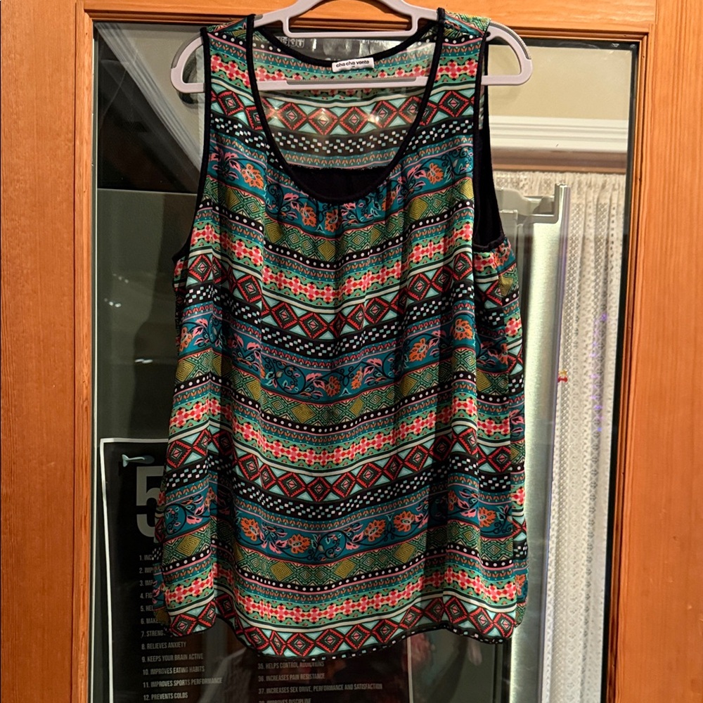 Cha Cha Vente Multicolor Patterned Tank Top